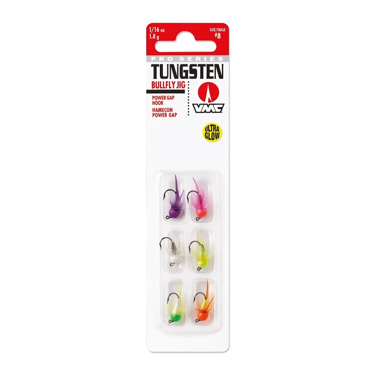 VMC Tungsten, Bullfly Jig, #8 Glow