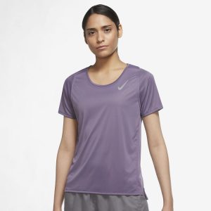 Nike, W Nk Df Race Top Ss, Amethyst, T-skjorte