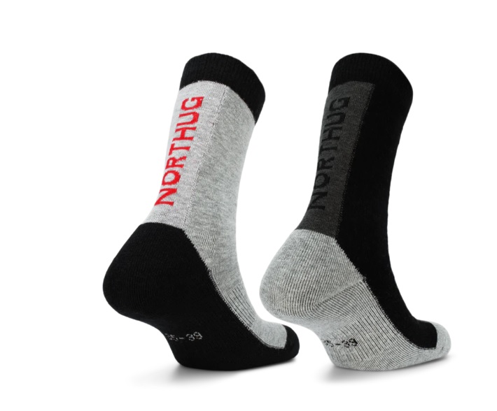Northug, Hovden 2pk Wool Socks, Black, Ullsokker