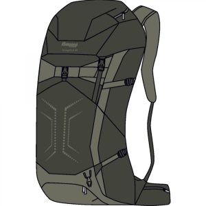 Bergans, Vengetind 42, Dark Green Mud/Green Mud, Ryggsekk