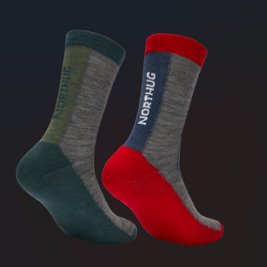 Northug, Hovden 2pk Wool Sock, High Risk Red, 2pk Ullsokker