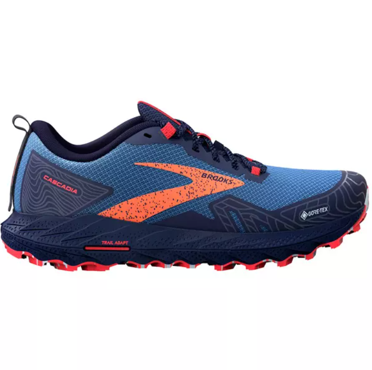 Brooks, Cascadia 17 Gtx W, Navy/Bittersweet/Peacoat, Joggesko - Image 2