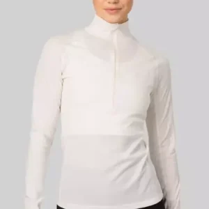 Johaug, Rib Tech Half Zip, Tofu White, Genser