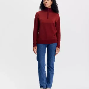 Tufte Wear W Robin Stitch Half Zip, Genser