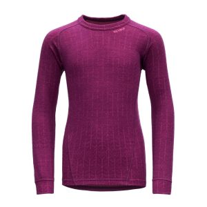 Devold, Duo Active Junior Shirt 16 ÅR, Plum, Ulltrøye